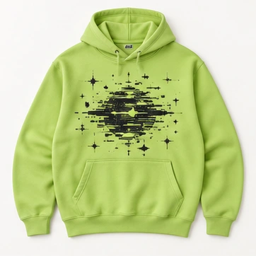 Lime Static Hoodie in Lime, front view